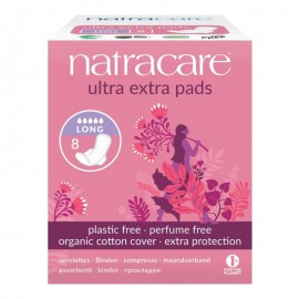 Natracare - organic ultra extra long s křidélky 8 ks 