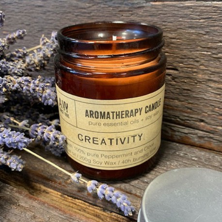 Hřebíček a peprmint -  aromaterapeutická sójová svíčka